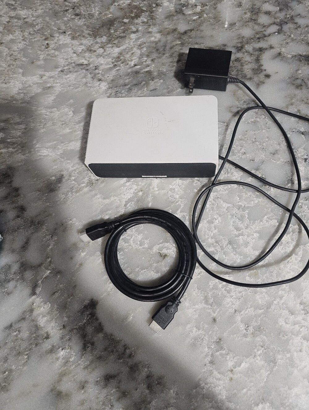 Official Nintendo Switch OLED Dock Set White HEG-007 OEM AC Adapter HDMI No Back
